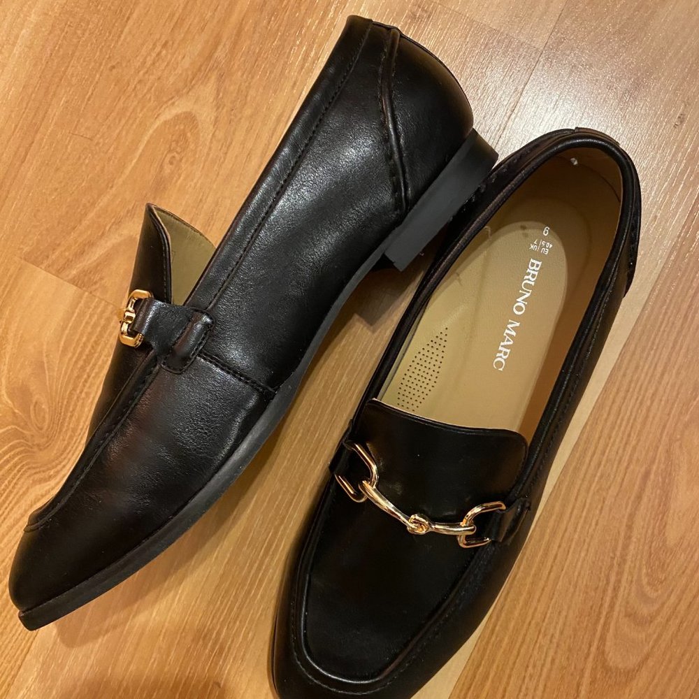 Bruno Marc Women's Penny Loafers Slip on Comfortable Flats Shoes Black Size 9 - Picture 8 of 10